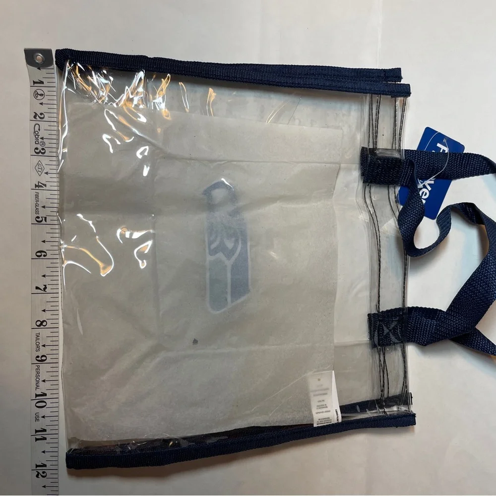 Seattle Seahawks Team Logo CLEAR Messenger Tote Bag Purse Game Stadium Security - Picture 5 of 6